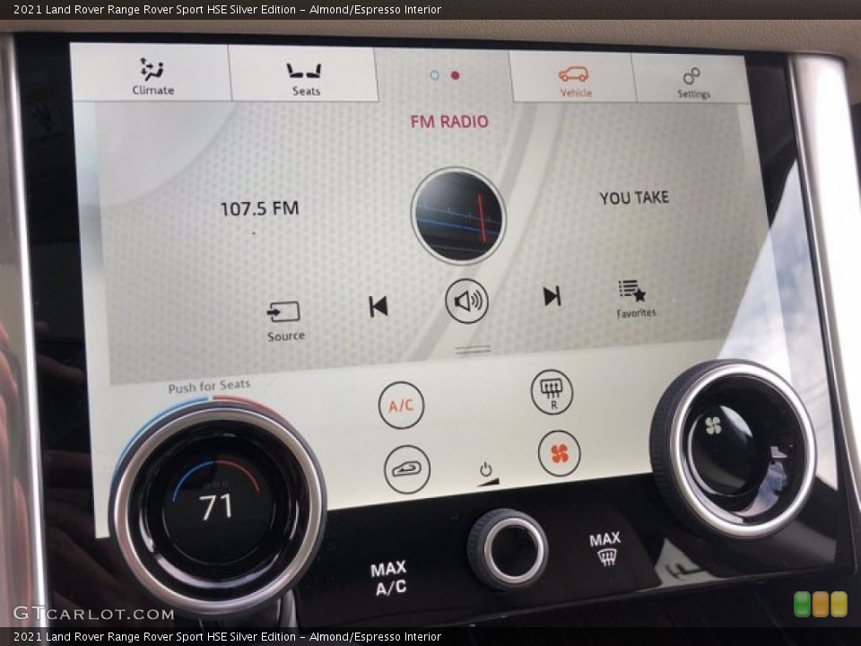Almond/Espresso Interior Controls for the 2021 Land Rover Range Rover Sport HSE Silver Edition #140421372