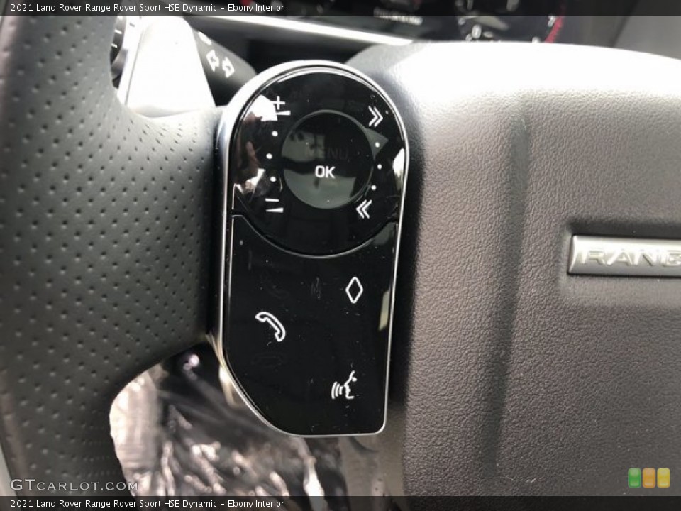 Ebony Interior Steering Wheel for the 2021 Land Rover Range Rover Sport HSE Dynamic #140421945