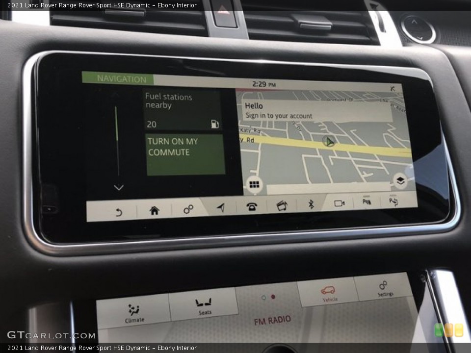 Ebony Interior Navigation for the 2021 Land Rover Range Rover Sport HSE Dynamic #140422035