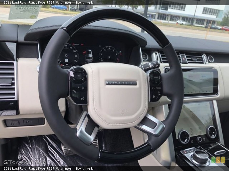 Ebony Interior Steering Wheel for the 2021 Land Rover Range Rover P525 Westminster #140422189