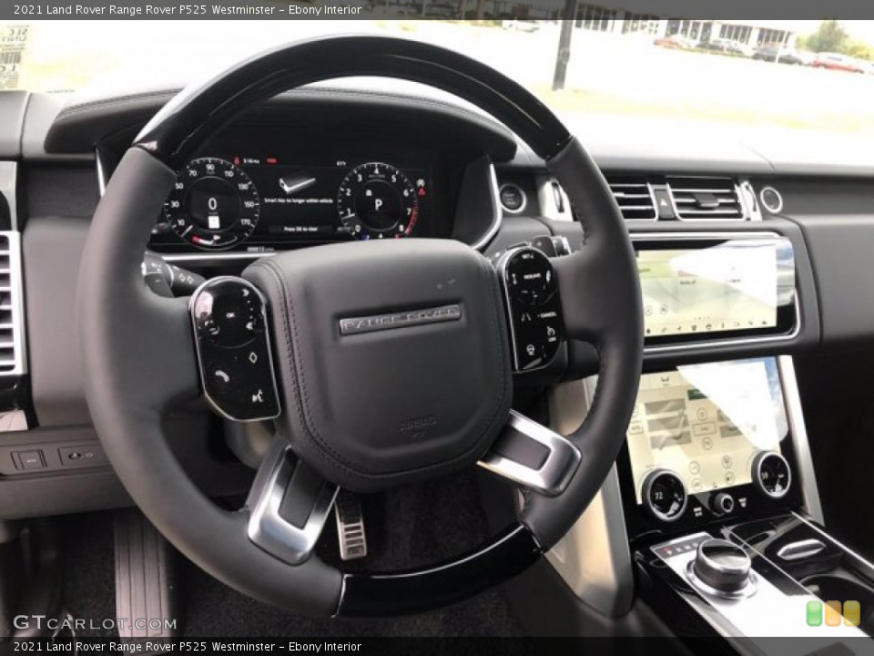 Ebony Interior Steering Wheel for the 2021 Land Rover Range Rover P525 Westminster #140422860