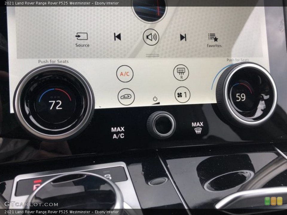 Ebony Interior Controls for the 2021 Land Rover Range Rover P525 Westminster #140423010