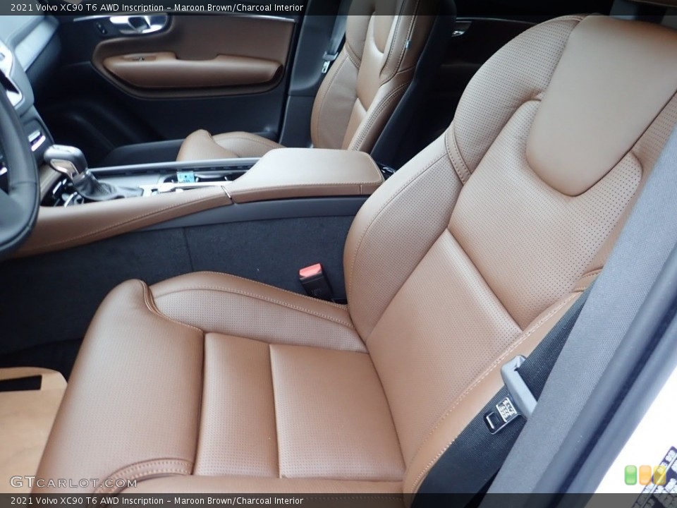Maroon Brown/Charcoal 2021 Volvo XC90 Interiors