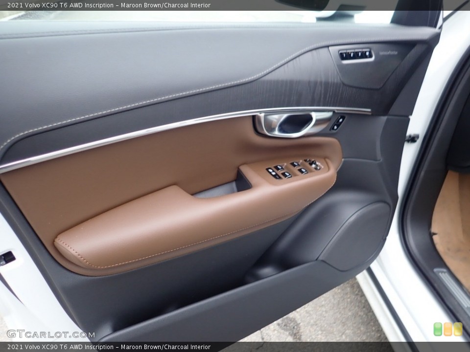 Maroon Brown/Charcoal Interior Door Panel for the 2021 Volvo XC90 T6 AWD Inscription #140424292