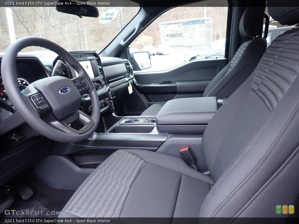 Sport Black Interior Photo for the 2021 Ford F150 STX SuperCrew 4x4 #140424534