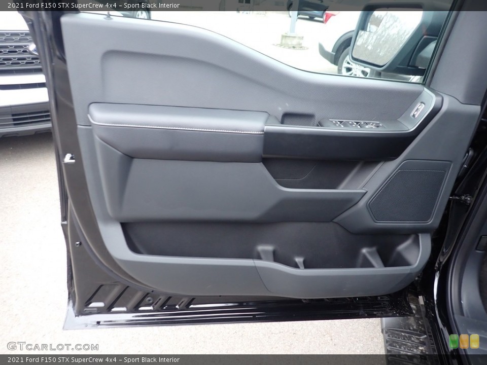 Sport Black Interior Door Panel for the 2021 Ford F150 STX SuperCrew 4x4 #140424580