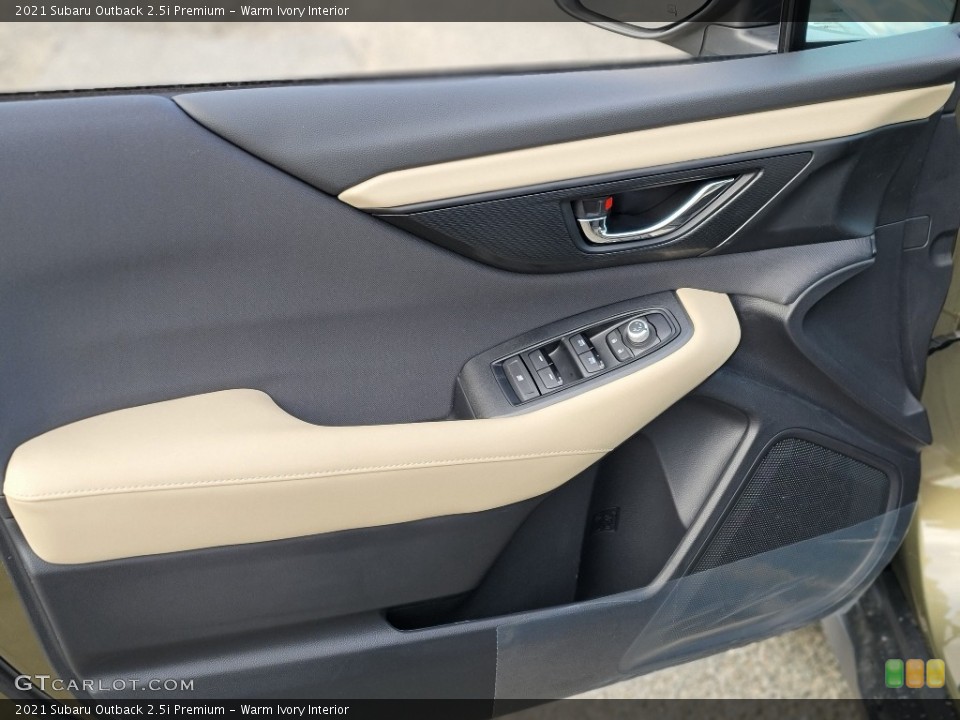 Warm Ivory Interior Door Panel for the 2021 Subaru Outback 2.5i Premium #140425065