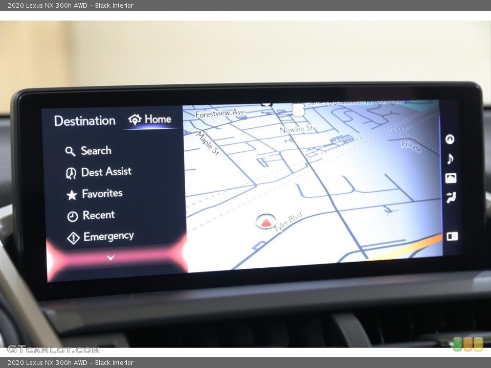 Black Interior Navigation for the 2020 Lexus NX 300h AWD #140426022