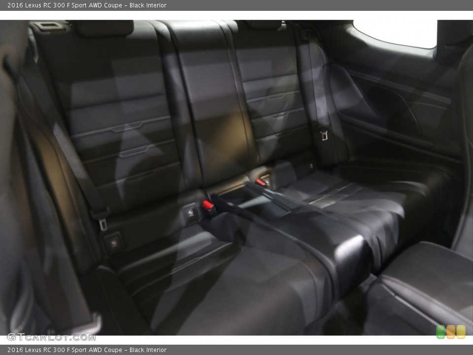 Black Interior Rear Seat for the 2016 Lexus RC 300 F Sport AWD Coupe #140427234