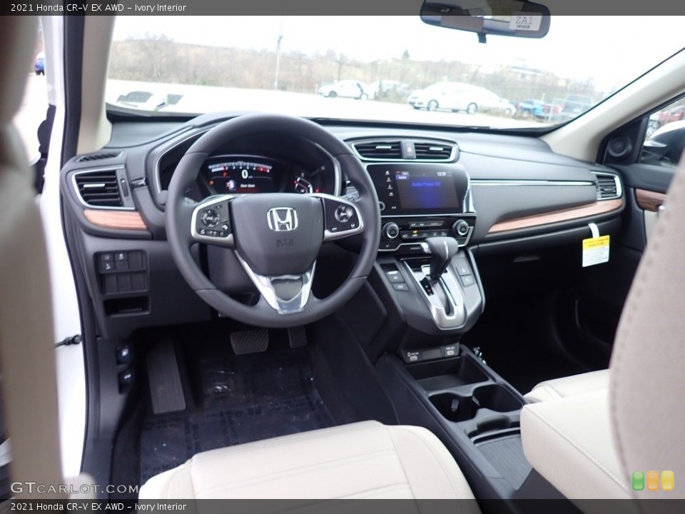 Ivory Interior Dashboard for the 2021 Honda CR-V EX AWD #140427549