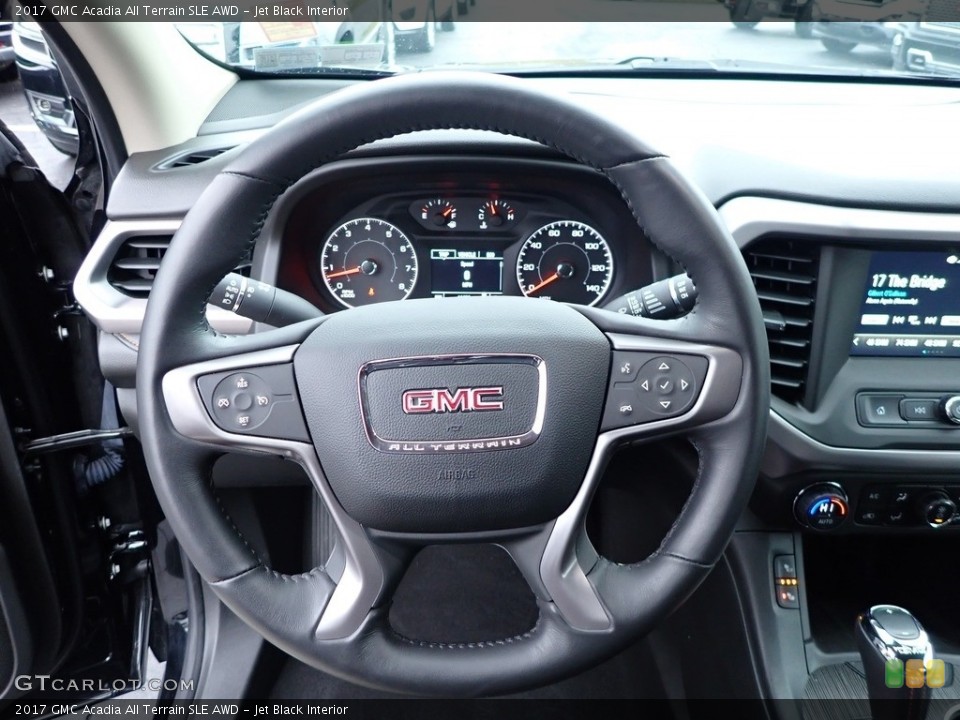Jet Black Interior Steering Wheel for the 2017 GMC Acadia All Terrain SLE AWD #140430103