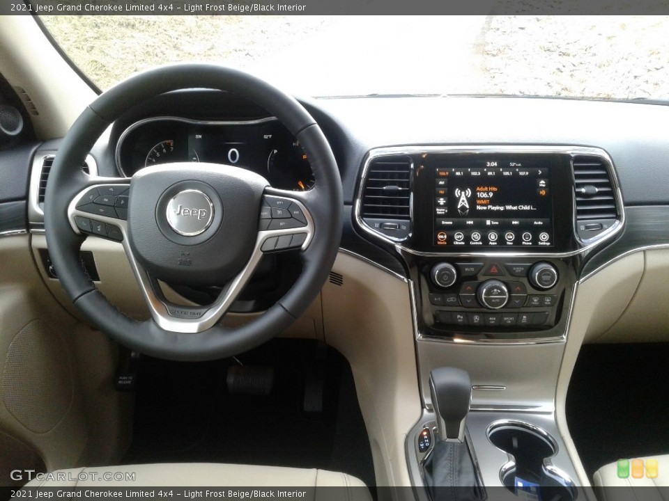 Light Frost Beige/Black Interior Dashboard for the 2021 Jeep Grand Cherokee Limited 4x4 #140431612