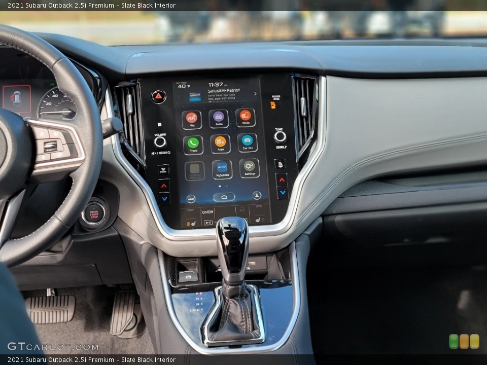 Slate Black Interior Controls for the 2021 Subaru Outback 2.5i Premium #140434861