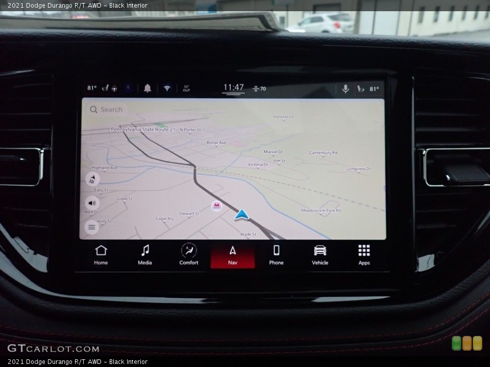 Black Interior Navigation for the 2021 Dodge Durango R/T AWD #140439734