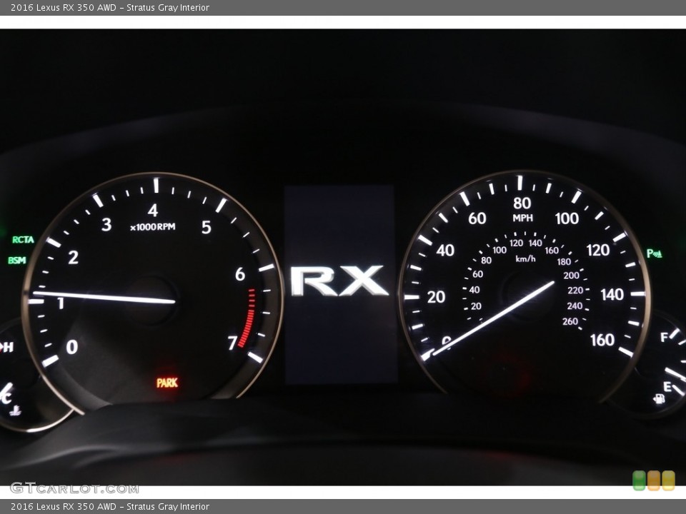 Stratus Gray Interior Gauges for the 2016 Lexus RX 350 AWD #140439824