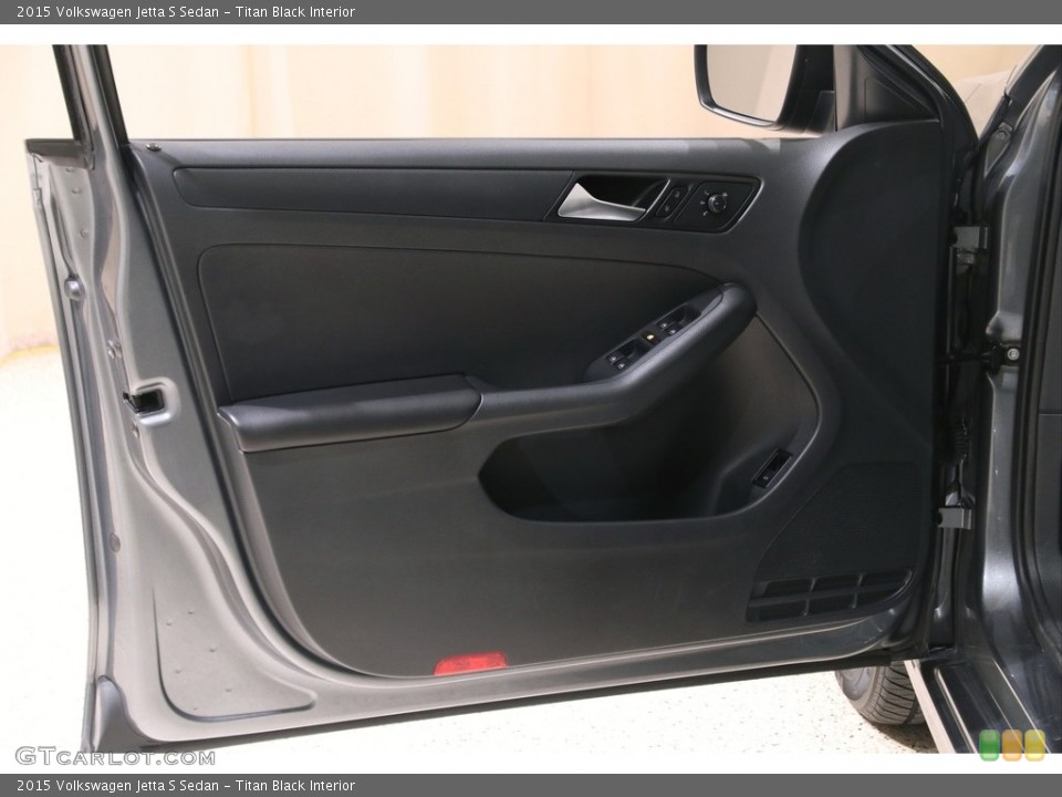 Titan Black Interior Door Panel for the 2015 Volkswagen Jetta S Sedan #140439983