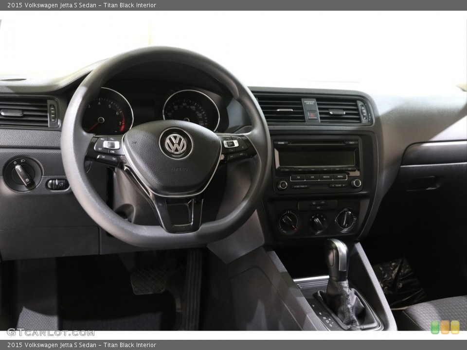 Titan Black Interior Dashboard for the 2015 Volkswagen Jetta S Sedan #140440031