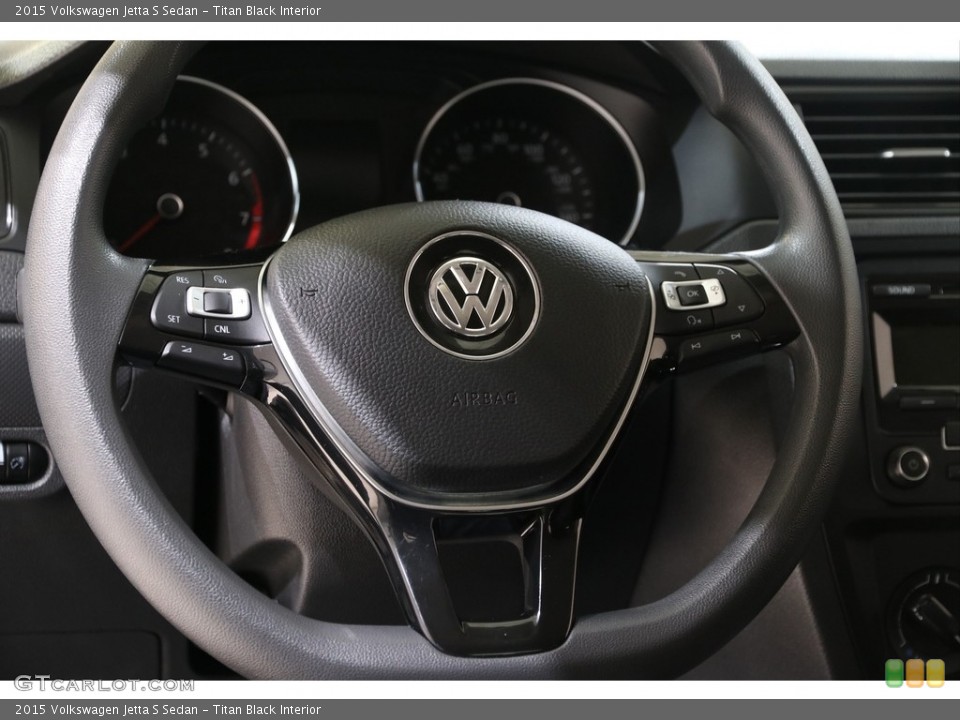 Titan Black Interior Steering Wheel for the 2015 Volkswagen Jetta S Sedan #140440055
