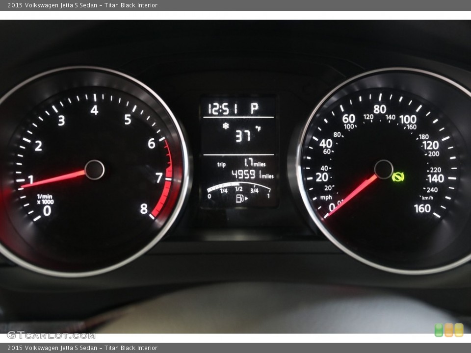 Titan Black Interior Gauges for the 2015 Volkswagen Jetta S Sedan #140440077