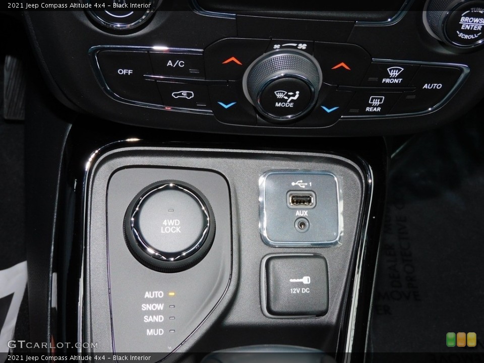 Black Interior Controls for the 2021 Jeep Compass Altitude 4x4 #140441012