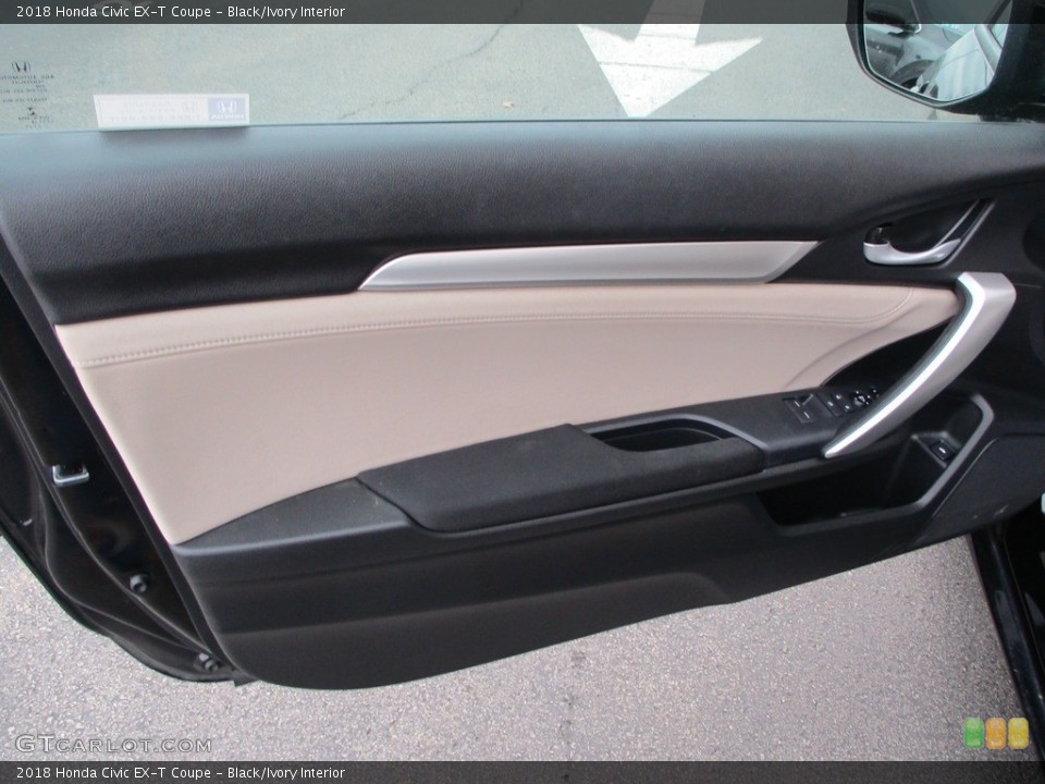 Black/Ivory Interior Door Panel for the 2018 Honda Civic EX-T Coupe #140443724