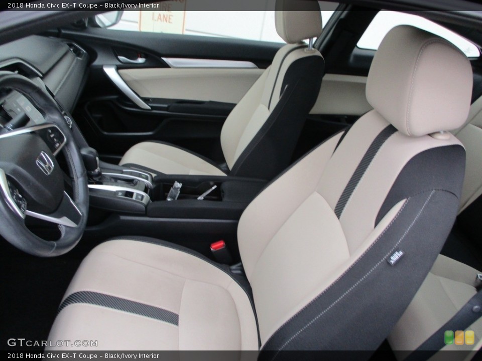 Black/Ivory Interior Front Seat for the 2018 Honda Civic EX-T Coupe #140443772