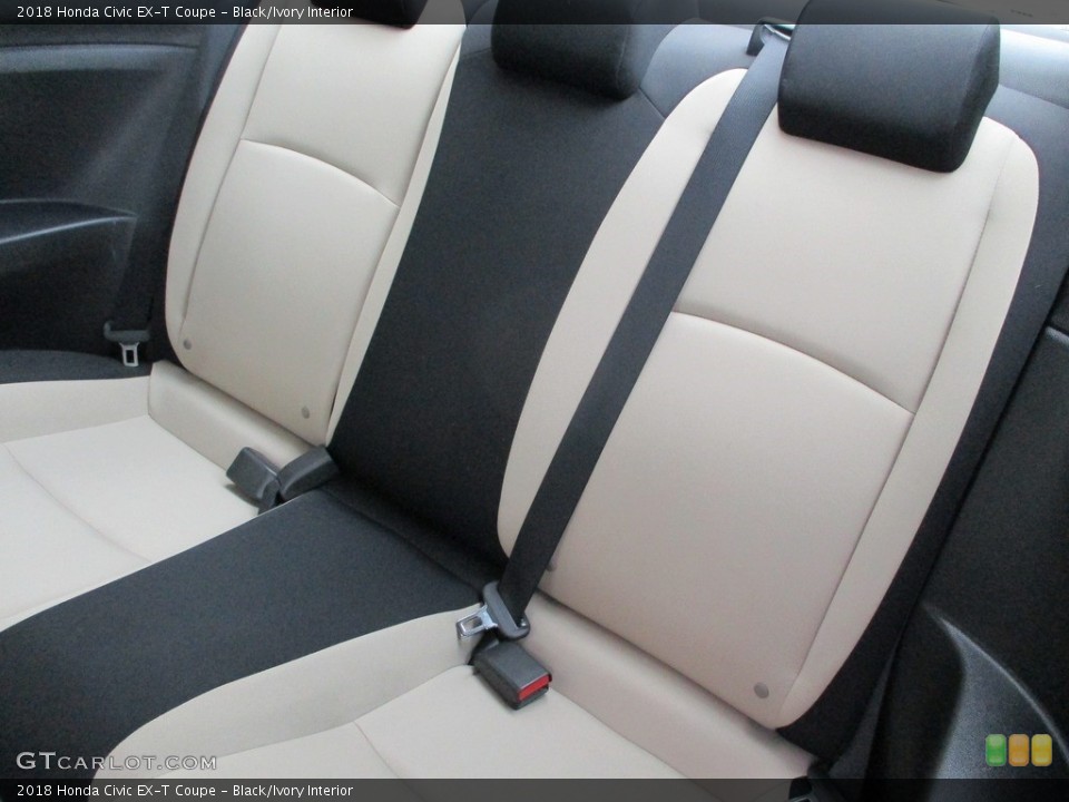 Black/Ivory Interior Rear Seat for the 2018 Honda Civic EX-T Coupe #140443796