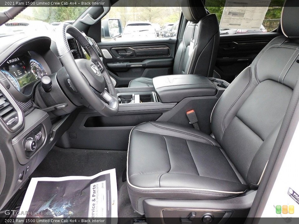 Black Interior Front Seat for the 2021 Ram 1500 Limited Crew Cab 4x4 #140444276