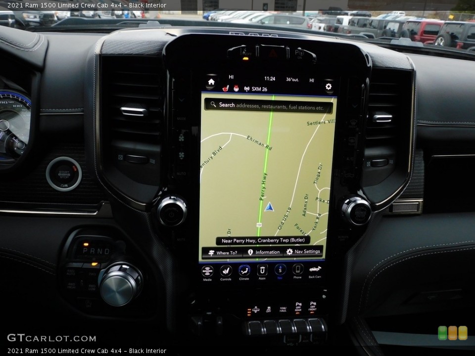 Black Interior Navigation for the 2021 Ram 1500 Limited Crew Cab 4x4 #140444378