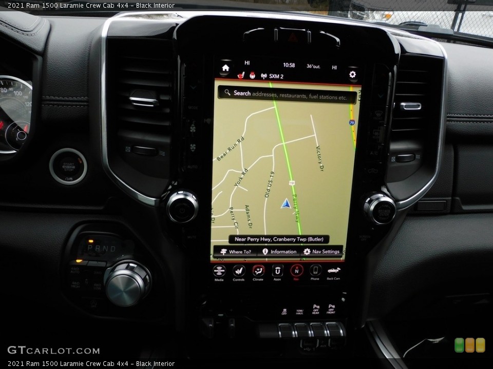 Black Interior Navigation for the 2021 Ram 1500 Laramie Crew Cab 4x4 #140445560