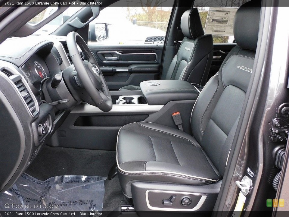 Black Interior Front Seat for the 2021 Ram 1500 Laramie Crew Cab 4x4 #140445839