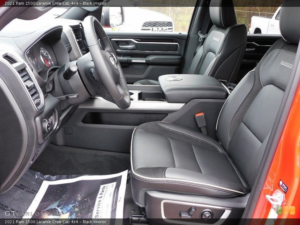 Black Interior Front Seat for the 2021 Ram 1500 Laramie Crew Cab 4x4 #140446163