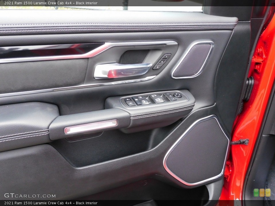 Black Interior Door Panel for the 2021 Ram 1500 Laramie Crew Cab 4x4 #140446208