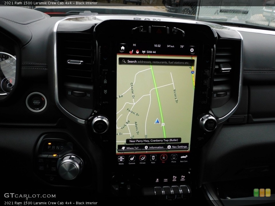 Black Interior Navigation for the 2021 Ram 1500 Laramie Crew Cab 4x4 #140446223