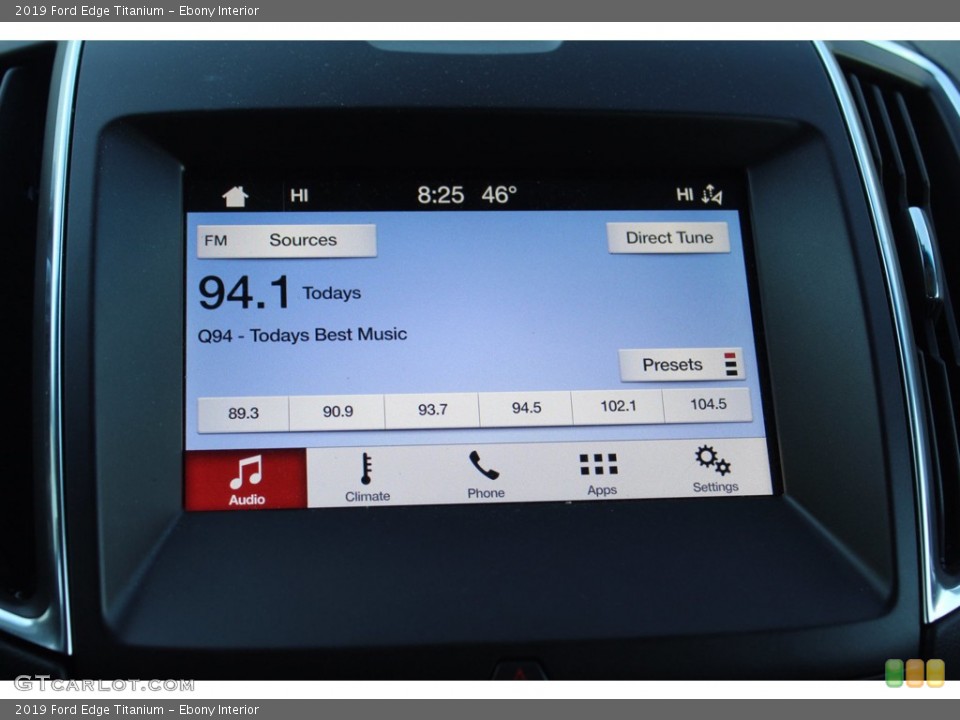 Ebony Interior Audio System for the 2019 Ford Edge Titanium #140446541
