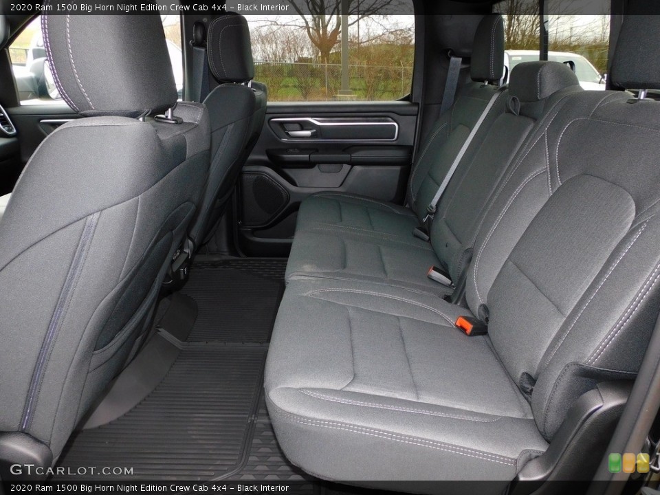 Black Interior Rear Seat for the 2020 Ram 1500 Big Horn Night Edition Crew Cab 4x4 #140447558