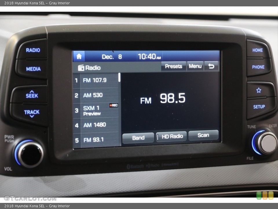 Gray Interior Audio System for the 2018 Hyundai Kona SEL #140447624