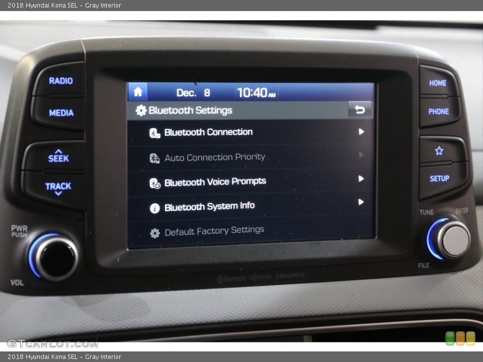 Gray Interior Controls for the 2018 Hyundai Kona SEL #140447636
