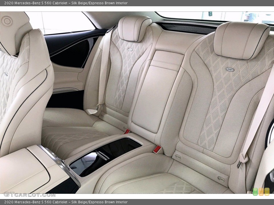 Silk Beige/Espresso Brown Interior Rear Seat for the 2020 Mercedes-Benz S 560 Cabriolet #140448452