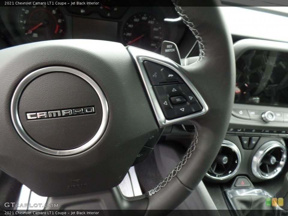 Jet Black Interior Steering Wheel for the 2021 Chevrolet Camaro LT1 Coupe #140452870