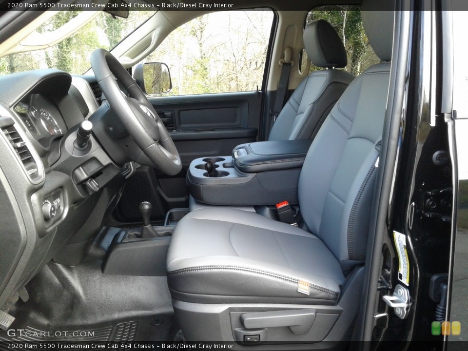 Black/Diesel Gray Interior Front Seat for the 2020 Ram 5500 Tradesman Crew Cab 4x4 Chassis #140454298