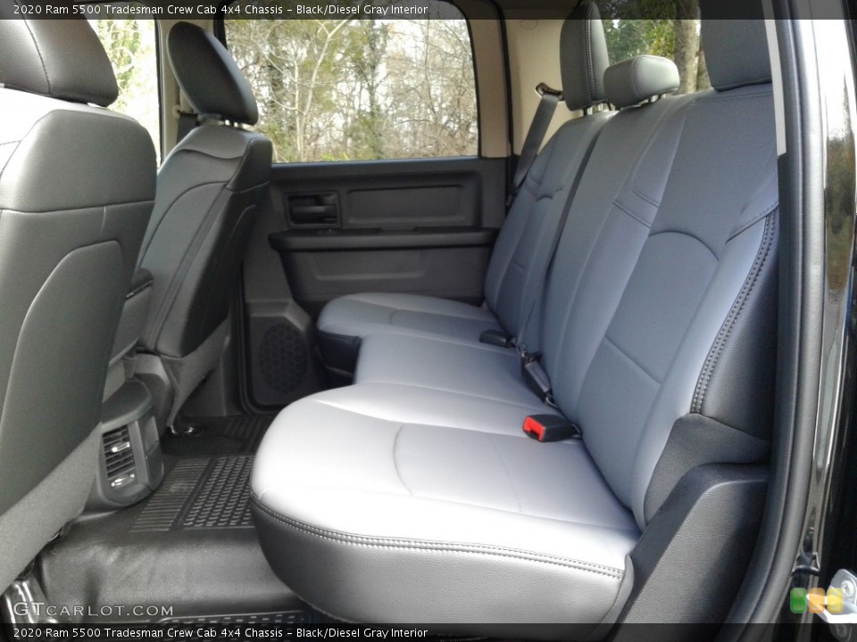 Black/Diesel Gray Interior Rear Seat for the 2020 Ram 5500 Tradesman Crew Cab 4x4 Chassis #140454344