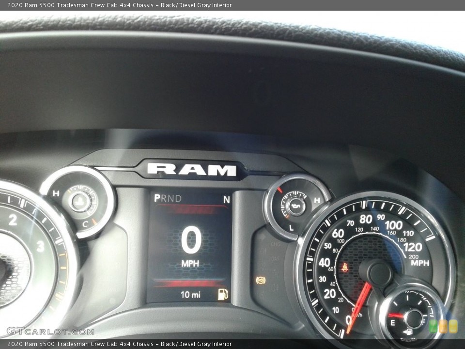 Black/Diesel Gray Interior Gauges for the 2020 Ram 5500 Tradesman Crew Cab 4x4 Chassis #140454508