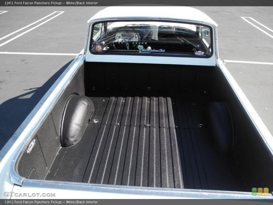White/Black Interior Trunk for the 1961 Ford Falcon Ranchero Pickup #140454796
