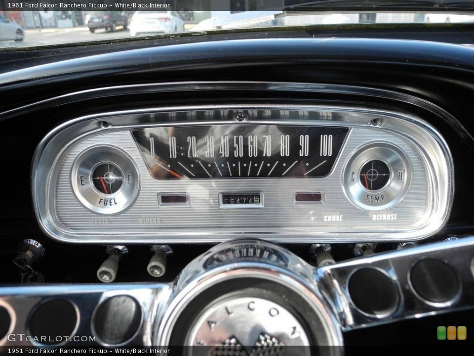 White/Black Interior Gauges for the 1961 Ford Falcon Ranchero Pickup #140454817