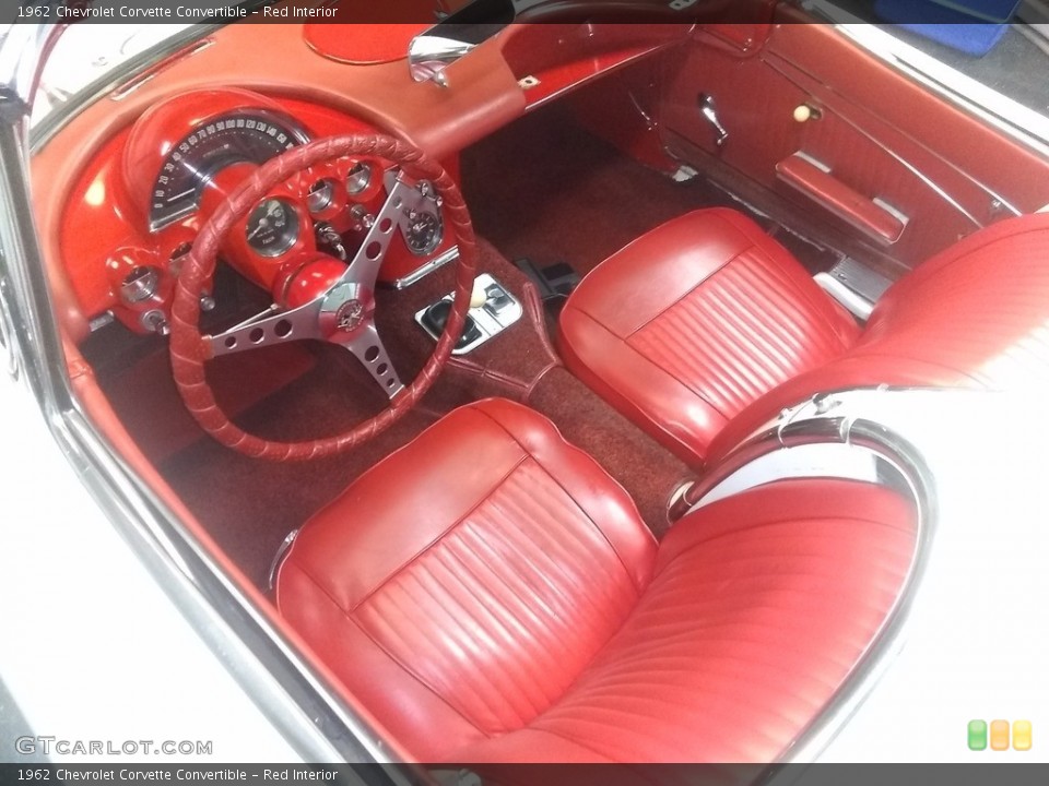 Red Interior Photo for the 1962 Chevrolet Corvette Convertible #140455693