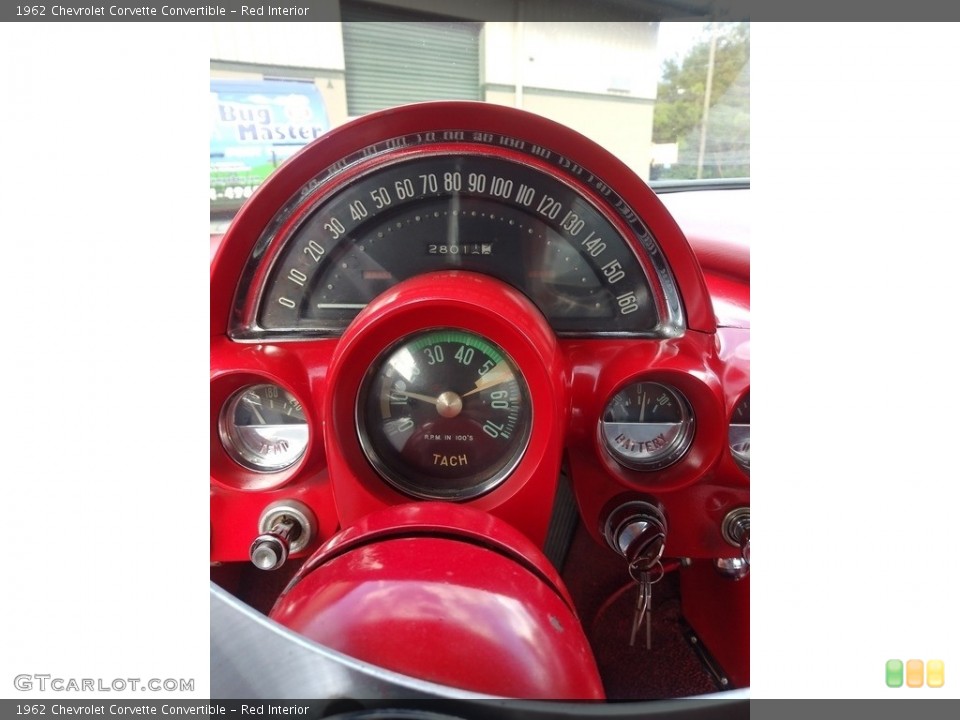 Red Interior Gauges for the 1962 Chevrolet Corvette Convertible #140455750