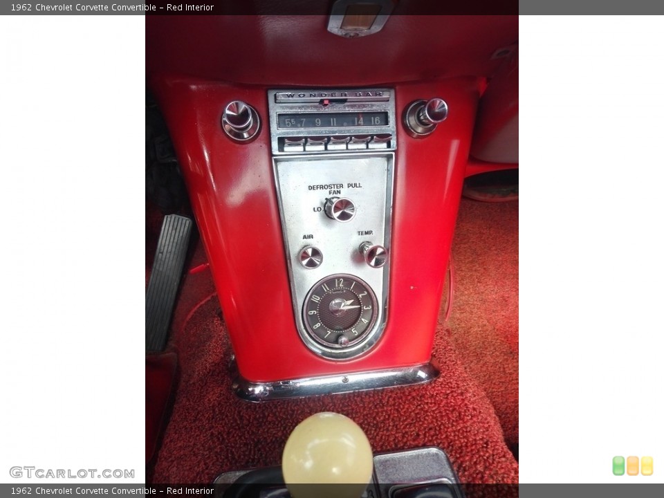 Red Interior Controls for the 1962 Chevrolet Corvette Convertible #140455768