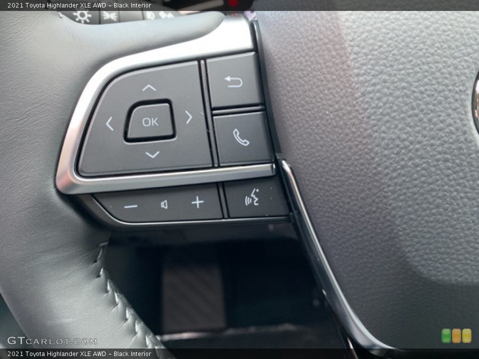 Black Interior Steering Wheel for the 2021 Toyota Highlander XLE AWD #140456191