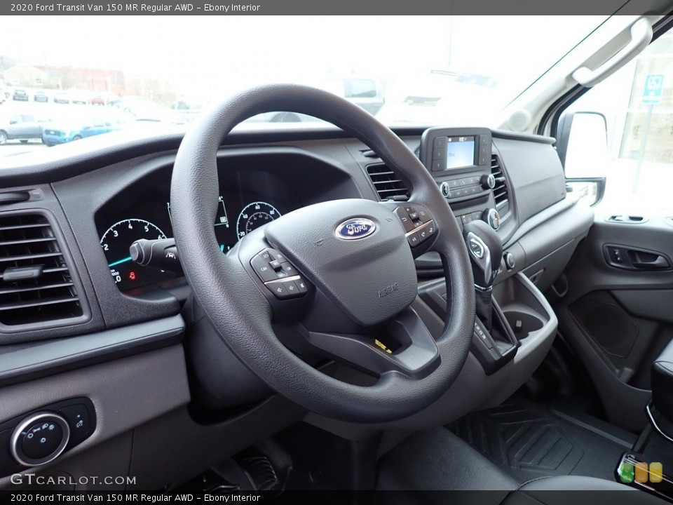 Ebony Interior Steering Wheel for the 2020 Ford Transit Van 150 MR Regular AWD #140457349